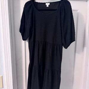 J. Crew Black Midi Dress